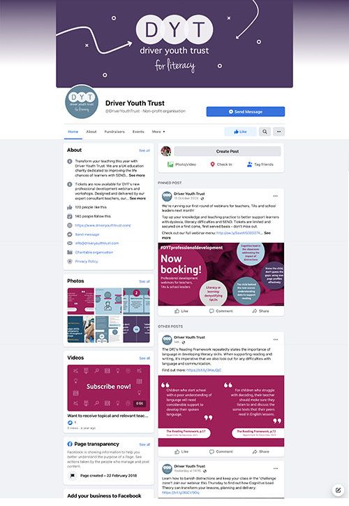 Social media health check 2 Sample social media content for the Driver Youth Trust