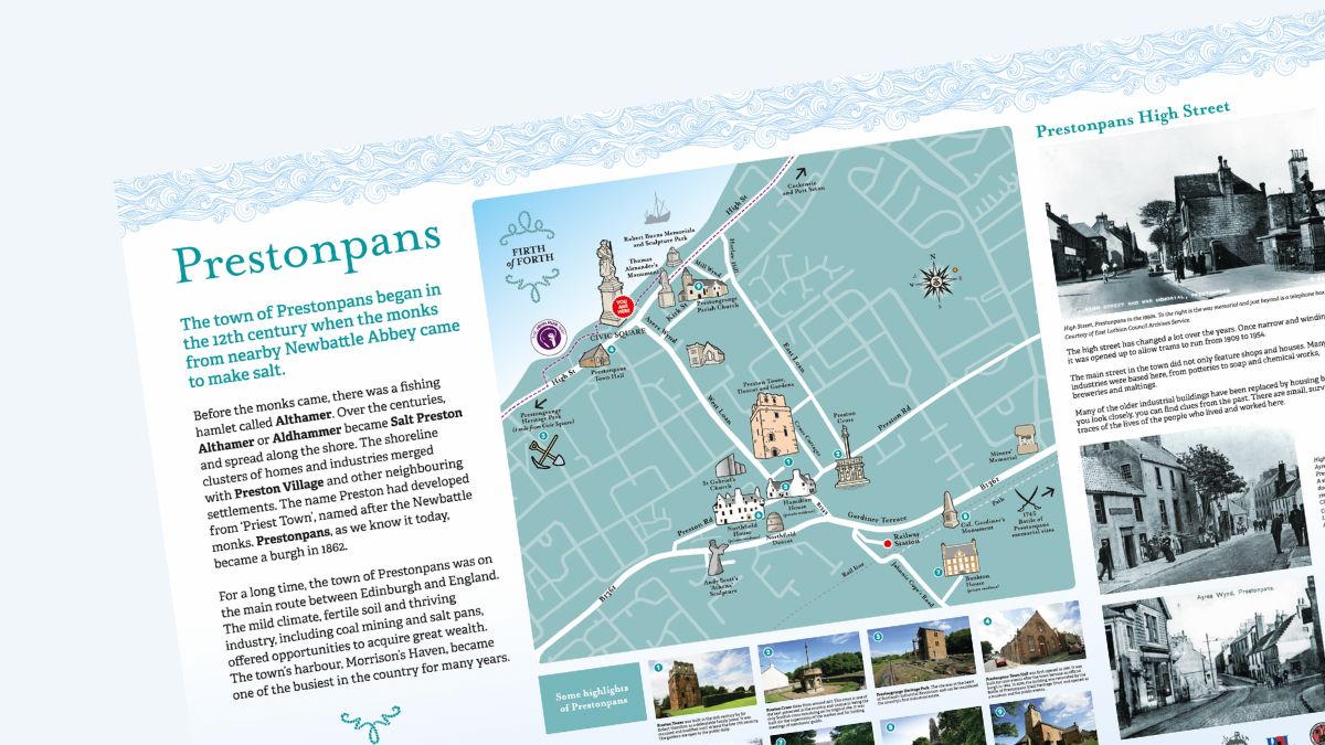 Proofreading for the new interpretation panel for Prestonpans.