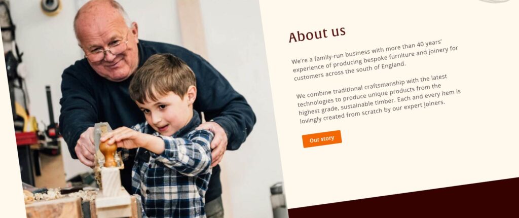 Retail copywriting 4 Website copywriting for Tucker Joinery