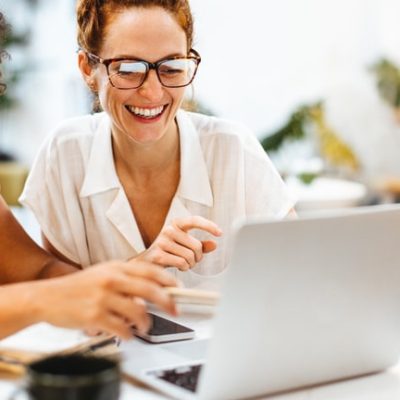 Professionals chatting about case studies